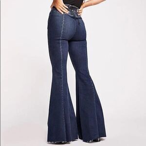 We-the-free Women's Blue and Navy Flared Jeans